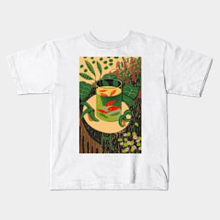 Red fishes with plants inspired by Matisse Kids T-Shirt